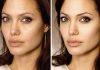 Photos of stars before and after Photoshop