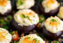 Champignon Hats Stuffed with Chicken