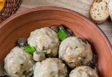 polpette di pollo con funghi